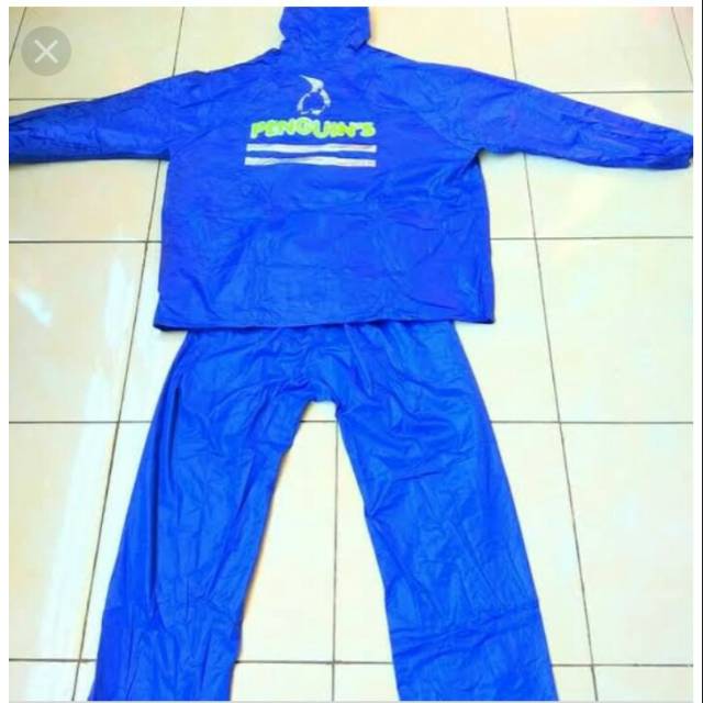 Jas hujan setelan model celana pinguin