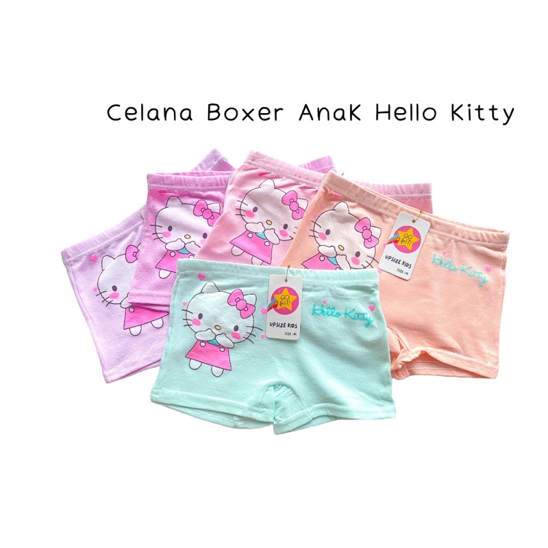 1 Lusin CD Celana Dalam Anak Perempuan Cewek Lusinan Hellokitty / Celana Dalam Bayi Boxer Anak HK