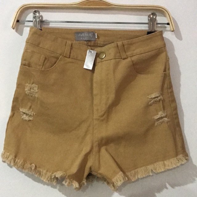 Celana pendek jeans AVENUE BASIC warna coklat
