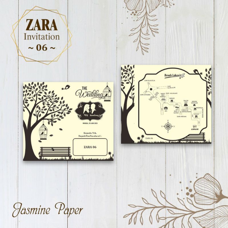 UNDANGAN PERNIKAHAN MURAH - UNDANGAN SIMPLE - UNDANGAN ELEGAN ZARA