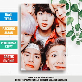 POSTER KAYU BTS EXO  BLACKPINK KPOP  HIASAN DINDING DEKORASI  