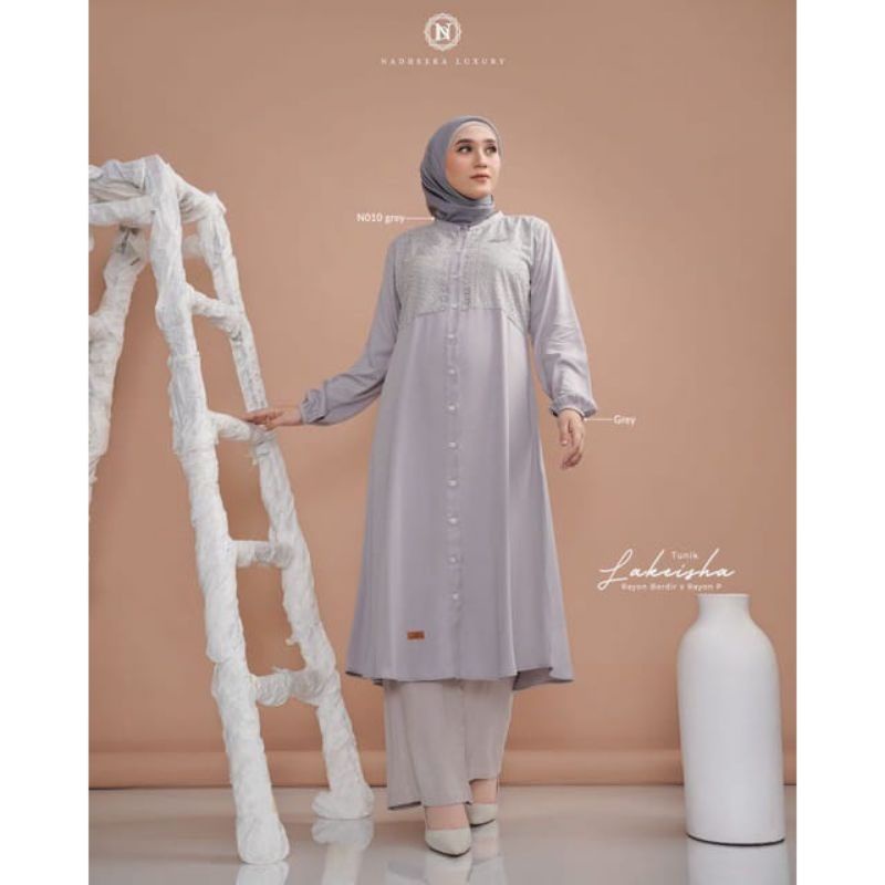 TUNIC VIRAL BULAN JUNI 2022 LAKEISHA TUNIC NADHEERA LUXURY ORI