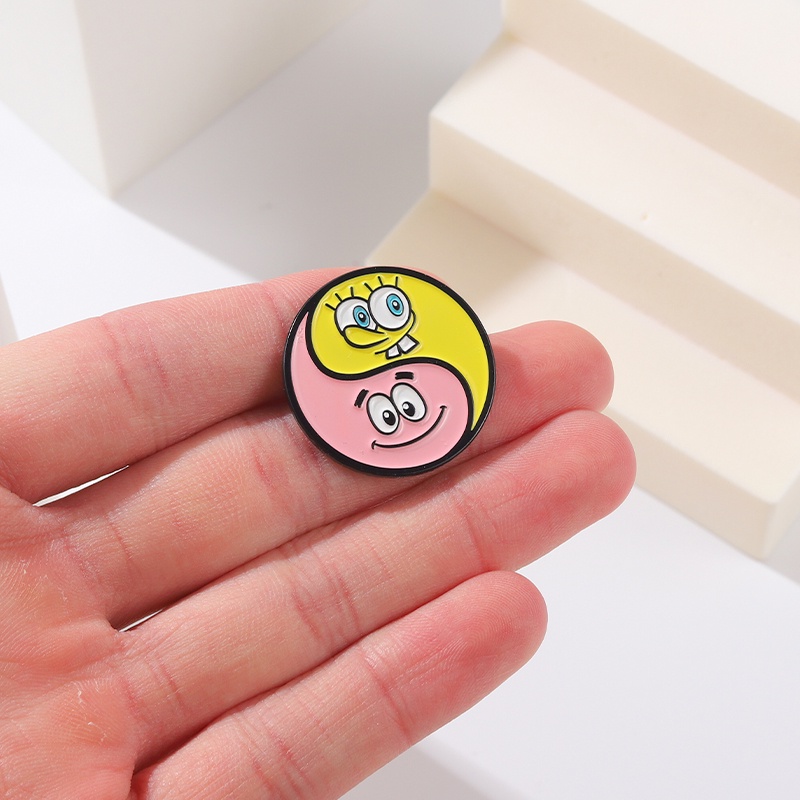 Bros Pin Enamel Bentuk SpongeBob SquarePants Untuk Pakaian Wanita