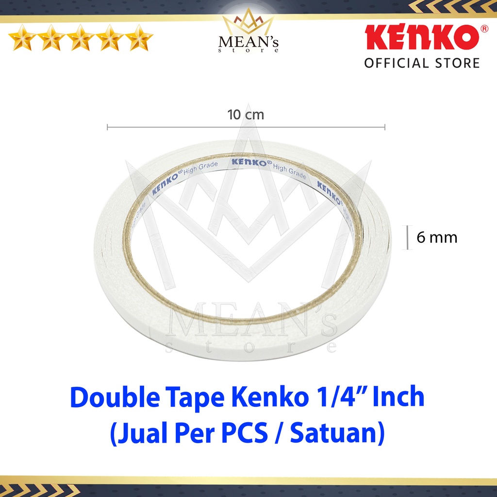 

Double Tape Kenko 6mm / Dobel Tip 1/4" / Lem 2 sisi