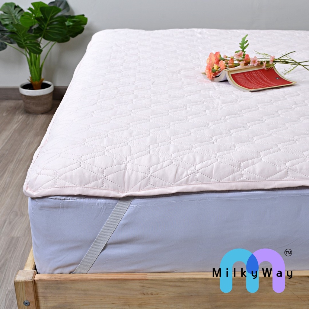 [MilkyWay] Ultrasonic Color Mattress Protector / Pelindung Kasur Warna Ultrasonik │ Size: (100 x 200) ─ (200 x 200) cm