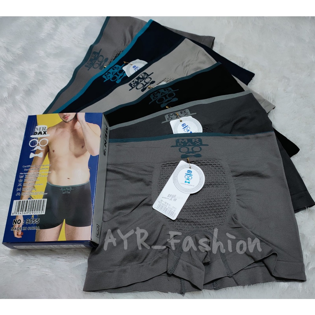 Best 6 Pcs MR DAX Celana Dalam BOXER Pria Seamless Rajut / CD Cowok Laki - Size M,L,XL,XXL - MR DAX
