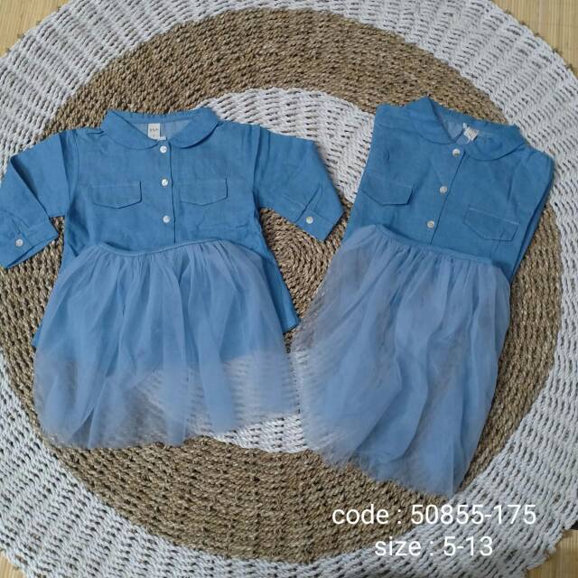 Denim tutu Dress Anak Perempuan Impor