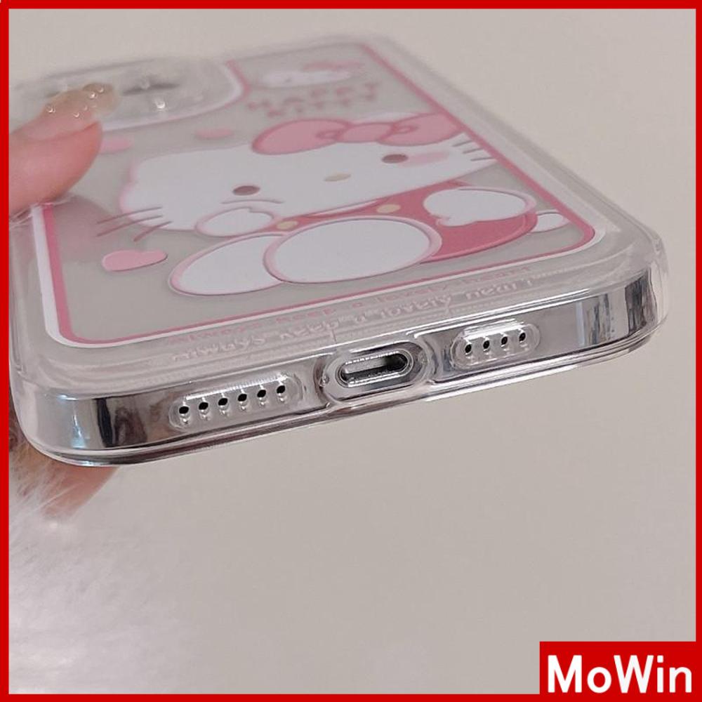 iPhone Case Clear Case Soft Thick TPU Shockproof Super Transparent Protection Camera Plating Button Pink Cartoon Cute For iPhone 13 Pro Max iPhone 12 Pro Max iPhone 11 iPhone 7Plus