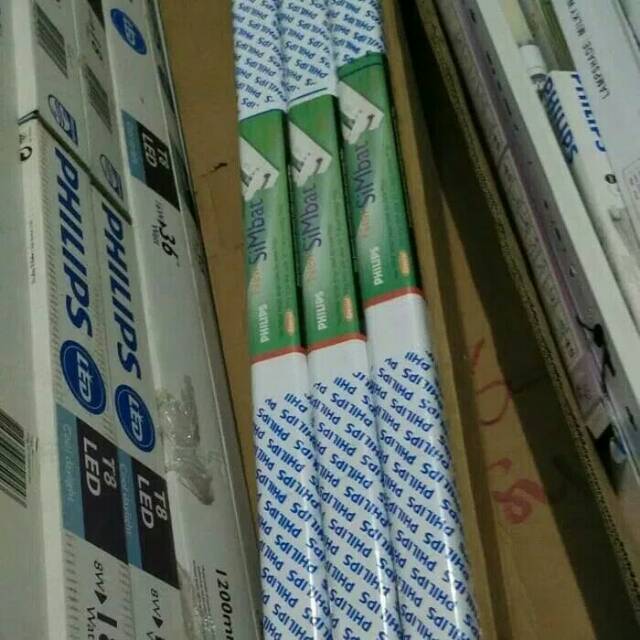 Kap Lampu Simbad / Kap Lampu Simbat TL 2x18 Watt merk Philips Komplit