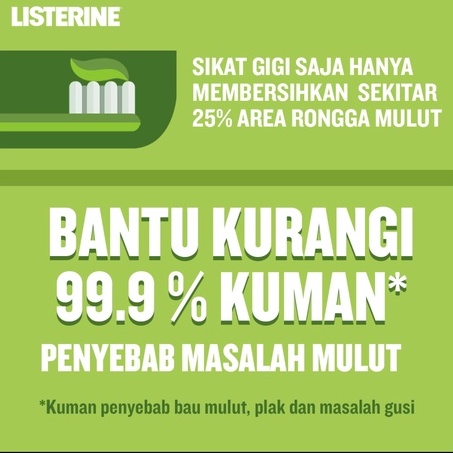 LISTERINE Natural Green Tea Mouthwash / Obat Kumur Antiseptik 250mL