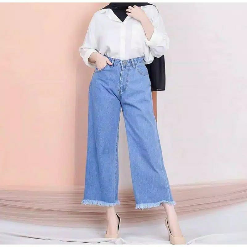 0Celana jeans wanita//Celana panjang//Celana boyfriend wanita//kulot jeans wanita