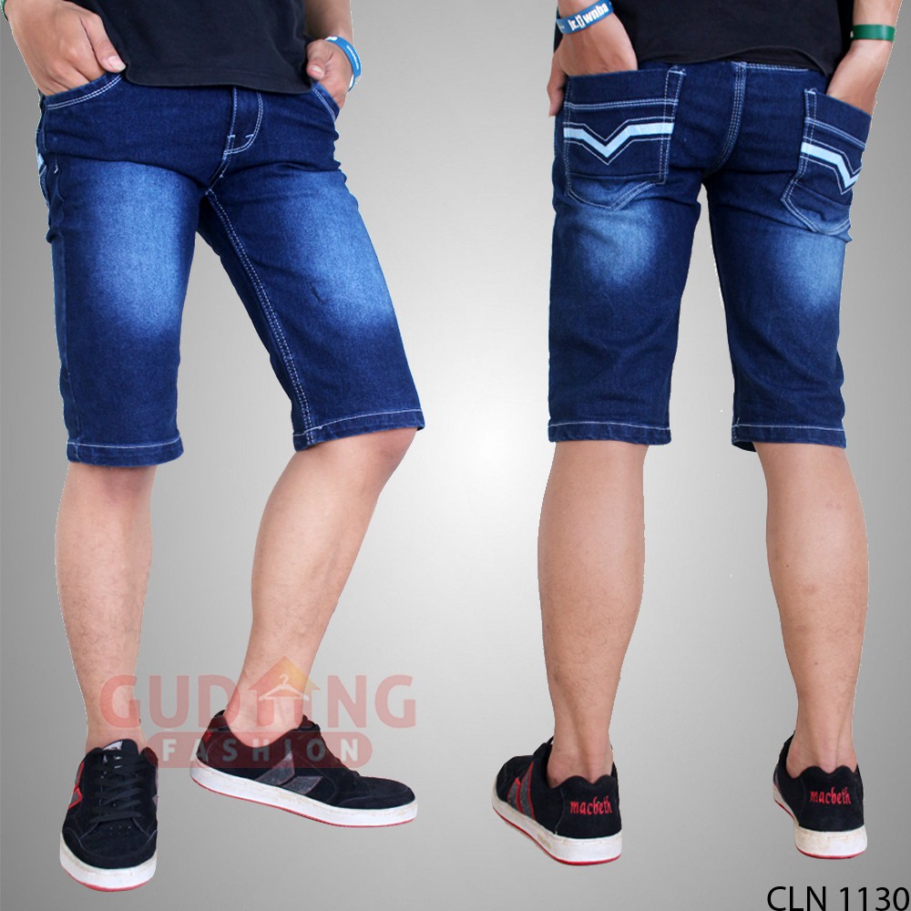 Celana Jeans Pendek Pria Terbaru Kekinian - CLN 1130