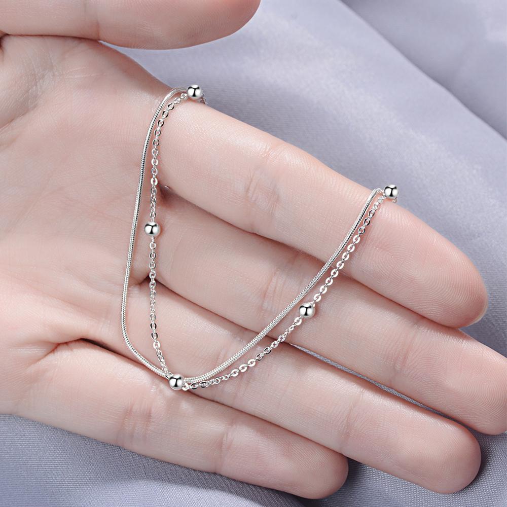 Needway   Bead Bracelet Ladies Simple Elegan Halus Manis Perhiasan Fashion Lapisan Ganda