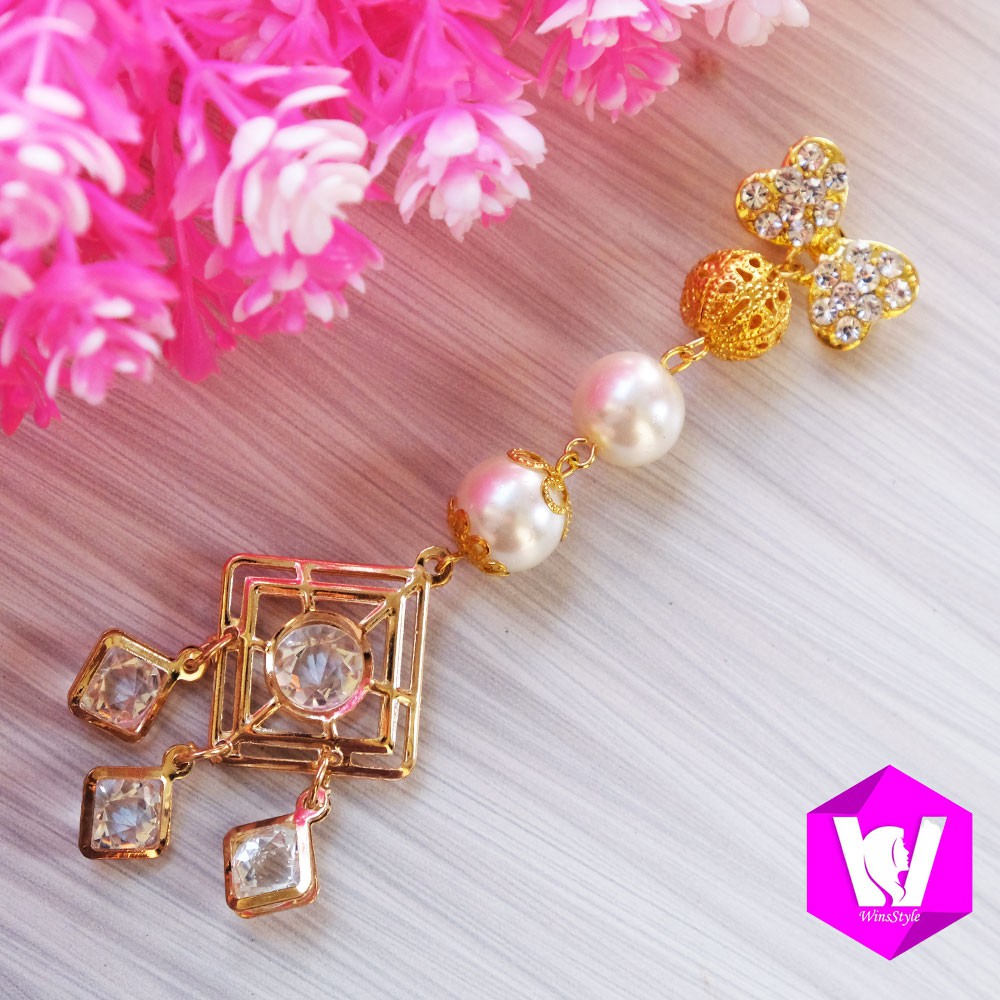 Bros Dagu Panjang Kotak Berlian Aksesoris Kerudung Winsstyle WBDP316-2
