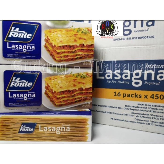 

La Fonte Lasagna 450gram, HARGA MURAH - Pack Standard