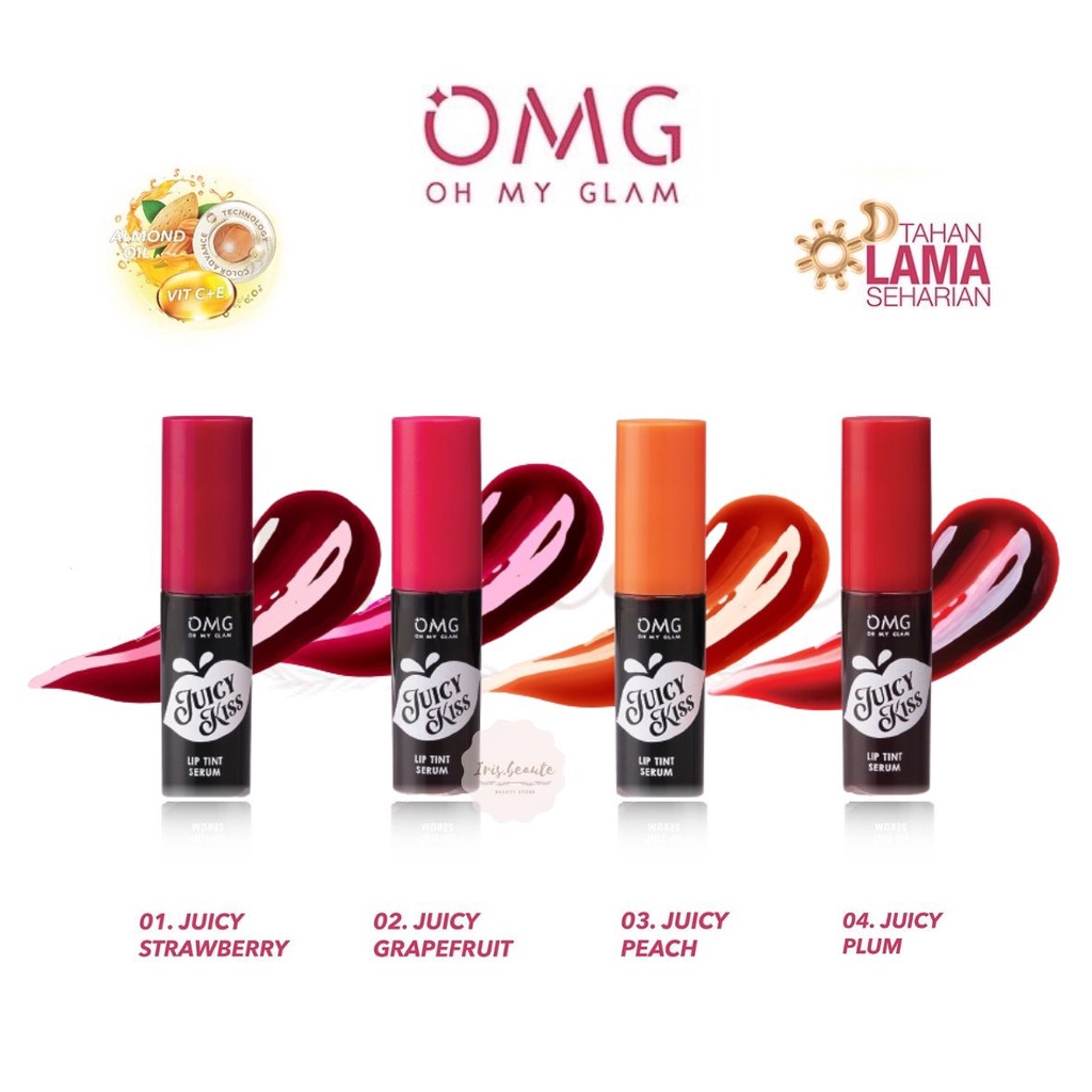 OMG Juicy Kiss Lip Tint Serum | Serum Bibir | Lip Tint | Tint Serum | BPOM Oh My Glow Glam