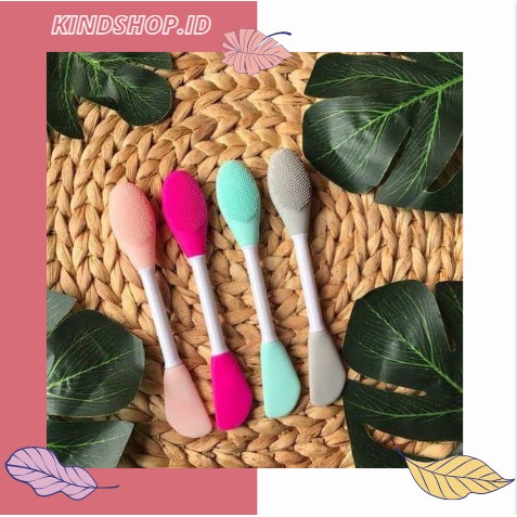 KINDSTORE❤ | SPATULA MASKER+SIKAT KOMEDO 2 IN 1 | SPATULA BRUSH KOMEDO + MASKER