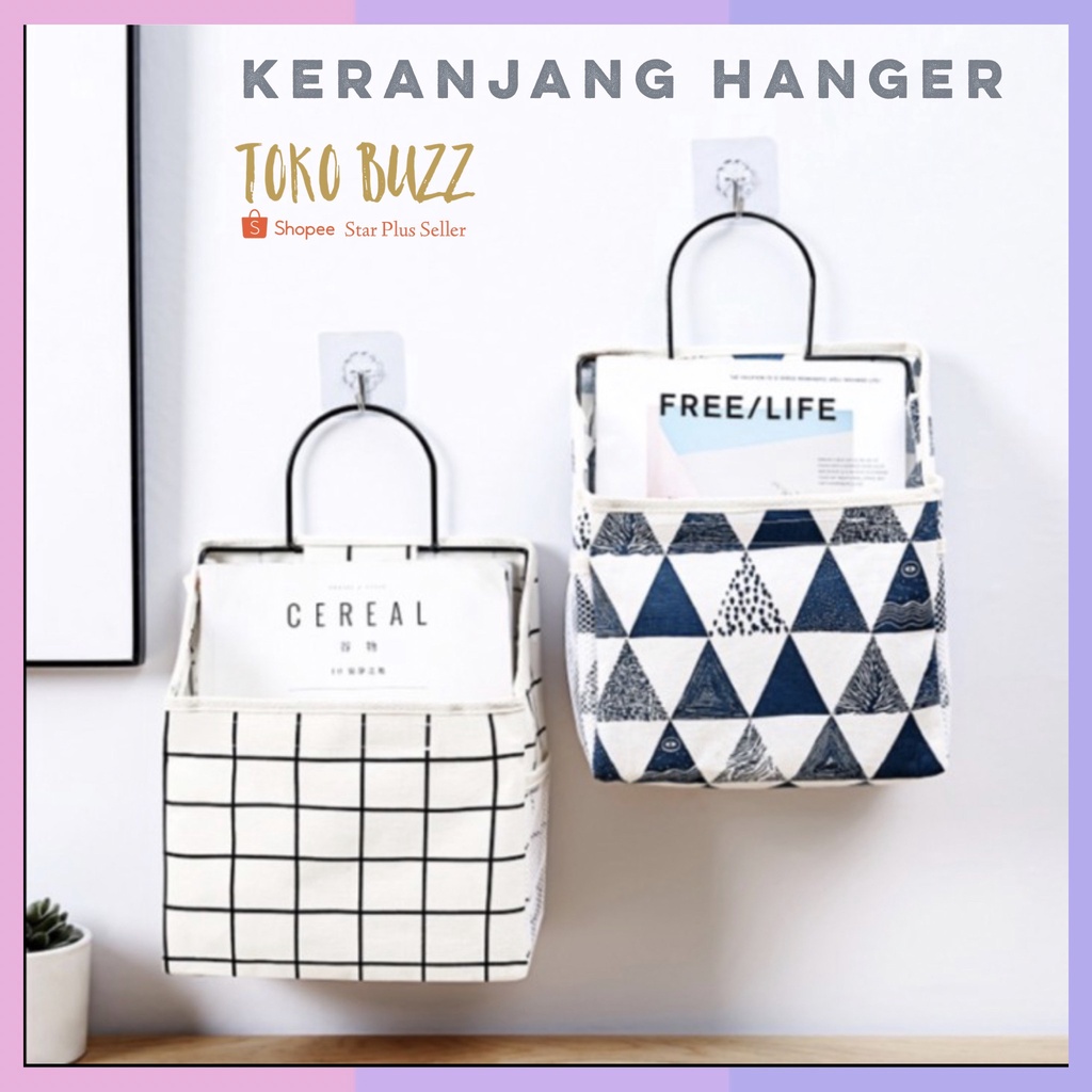 Tas Penyimpanan Gantung Dinding Tahan Air Rak Organizer Hanging Organizer untuk Kamar Tidur Kosmetik Dapur Serbaguna