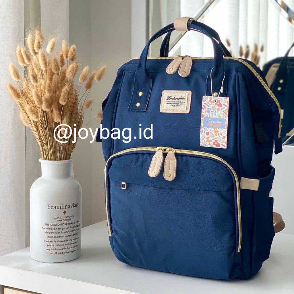 Dokoclub Diaper Bag Tas Bayi Ransel Dokoclub Polos NAVY FULL STARBABYSHOP