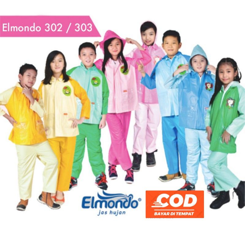 Jas Hujan Anak SD Setelan Baju Celana Elmondo Nouvo 302