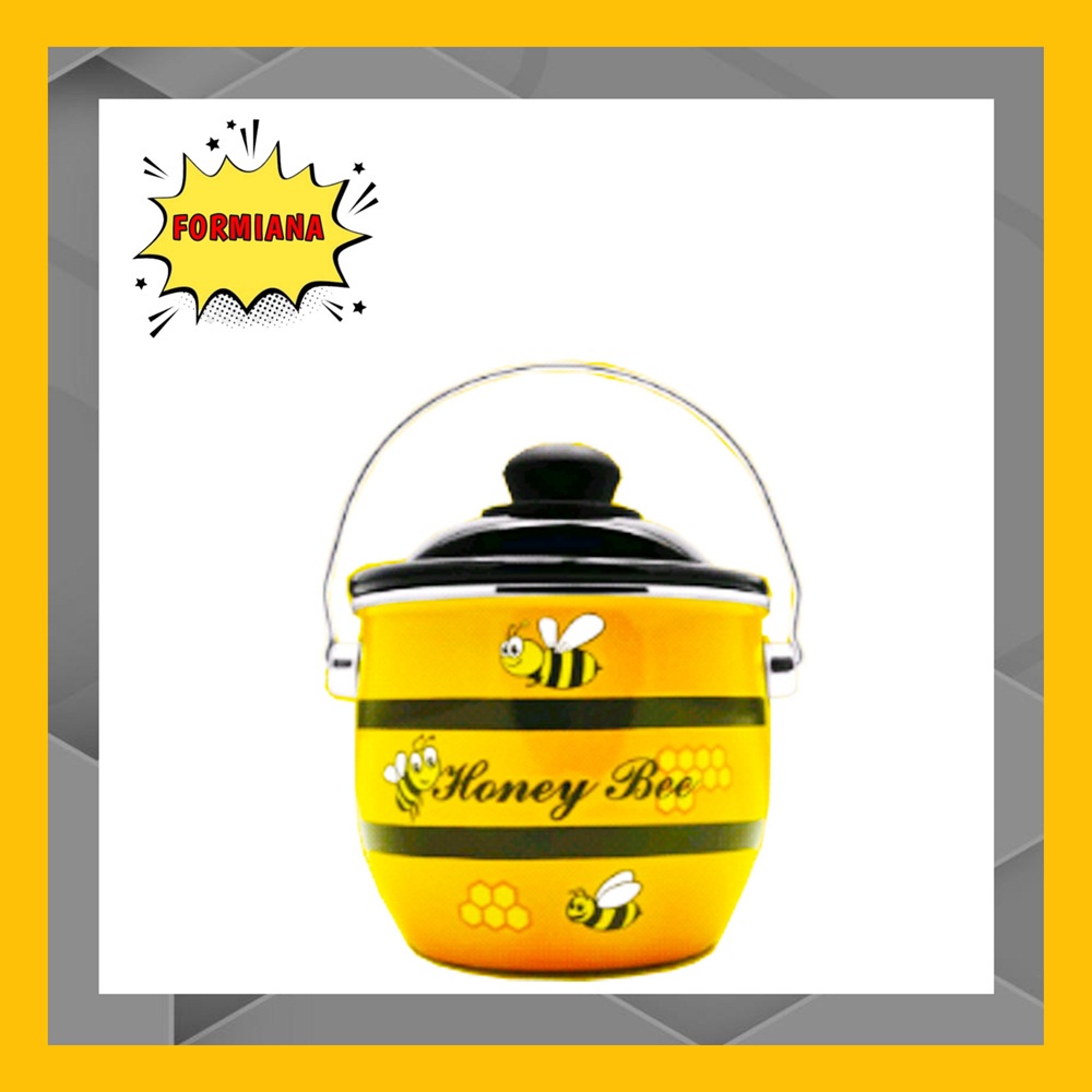 FM - Panci Enamel Maspion Honey Bee Pot 16 cm serbaguna