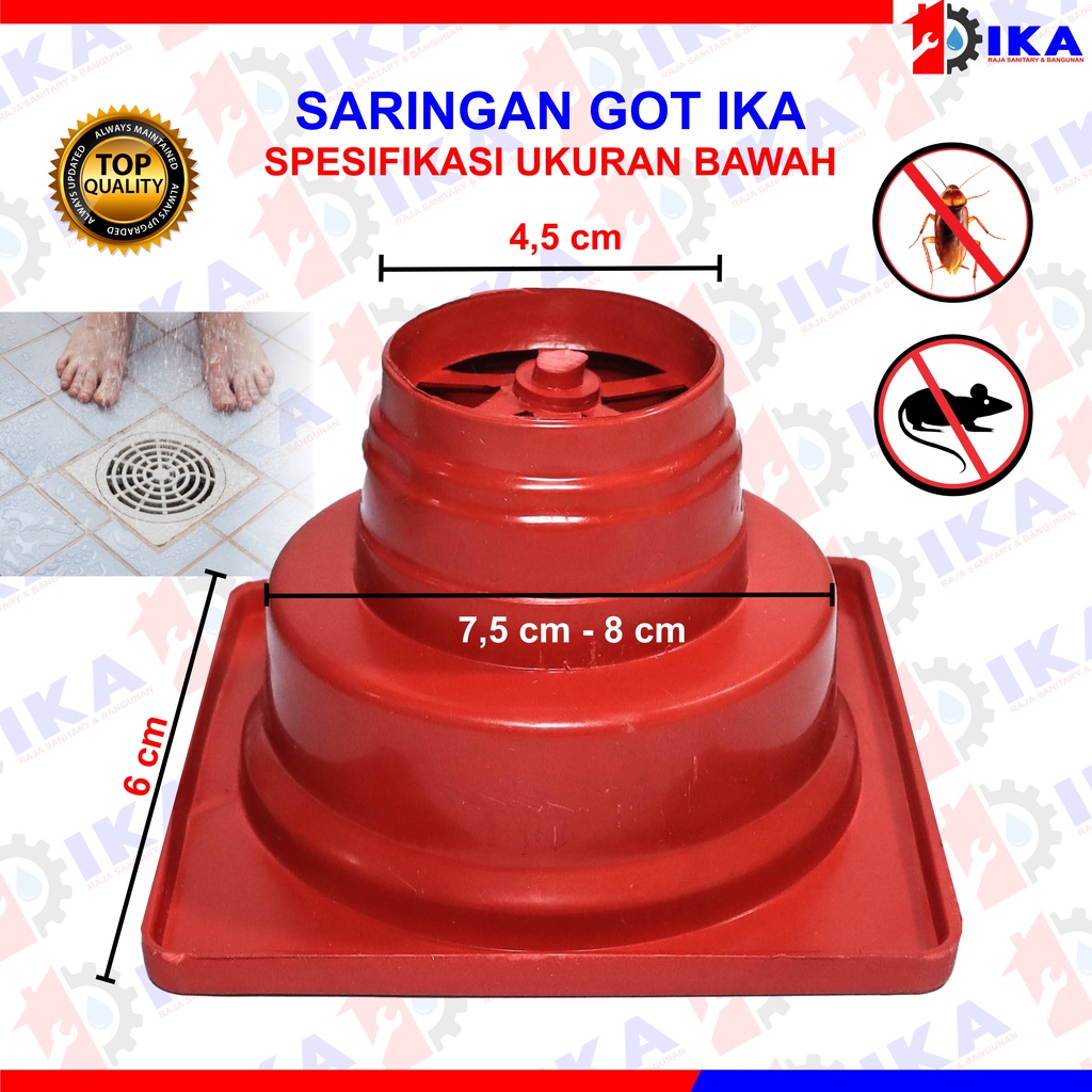 IKA - Official  Saringan Got Tebal Plastik PVC Kamar Mandi Toilet got floor drain pvc mdn ika