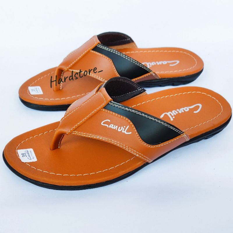 Sandal slide kulit Pria / Sandal Casual Pria / Sendal Santai Pria dewasa CNVL 39 - 43