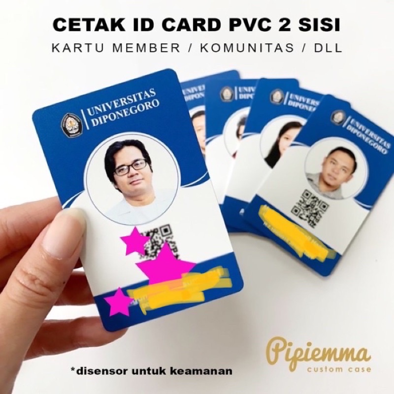 

Kartu PVC Cetak 2 sisi ID CARD Komunitas Member UV PRINT Satuan