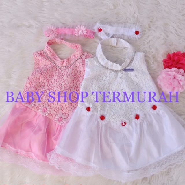 PROMO!!!! DRESS + BANDO BABY 0-6MONTH