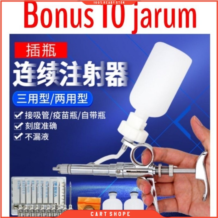 Alat Injeksi Obat Vaksin Suntikan Otomatis Model Socorex Medion Vaksin Unggas Babi Alat Pengobatan H