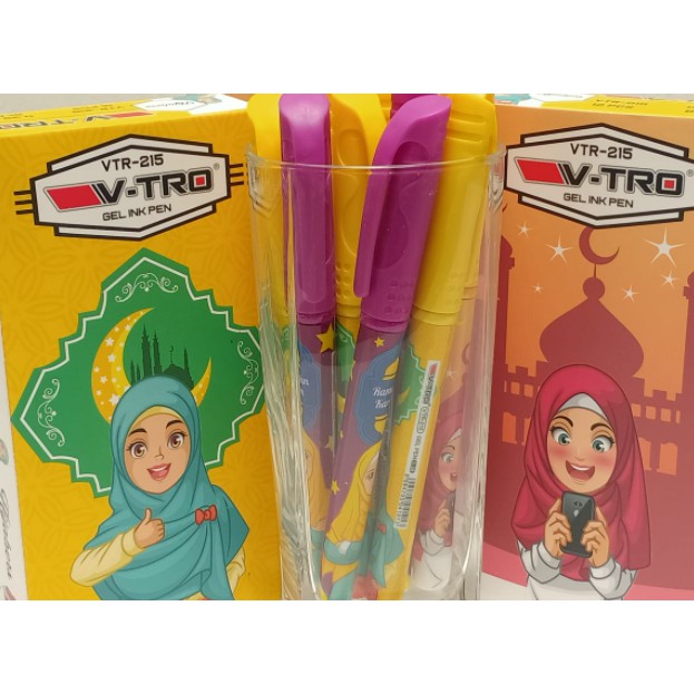 PULPEN GEL KARAKTER HIJAB LUCU / PEN GEL 0.38 mm