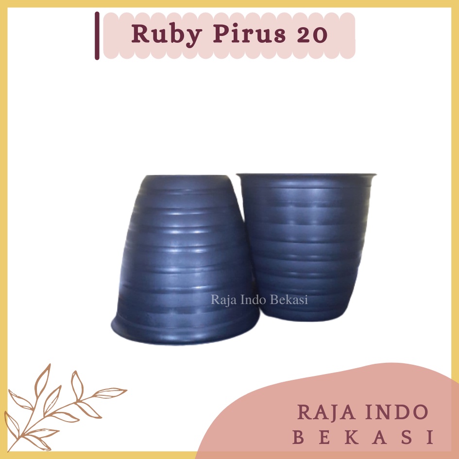 Rajaindobekasi Pot Ruby Pirus 20 Putih Hitam Merah Bata Pot Tawon Pirus Tirus 18 20 21 24 25 Cm Grosir Murah