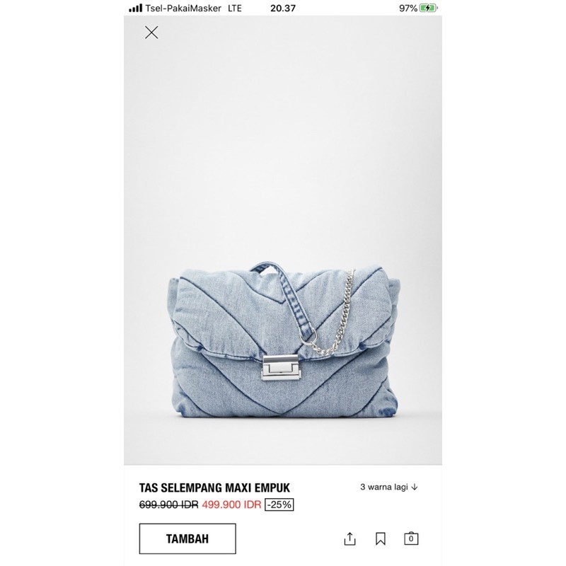 ZARA DENIM ORIGINAL BAG