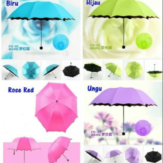 PAYUNG LIPAT AJAIB MAGIC UMBRELLA 3D ANTI UV