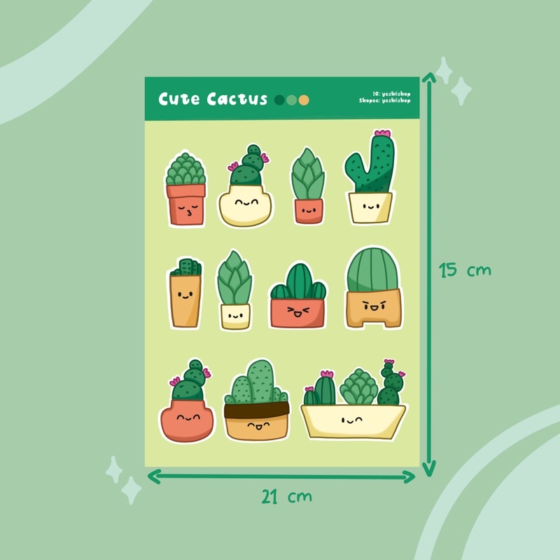 

Stiker Cute Cactus by Yeshii
