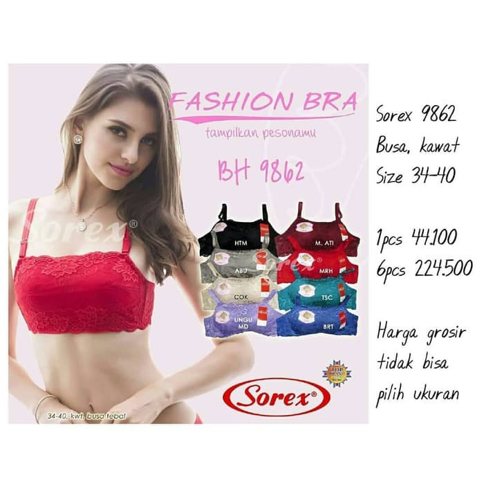 BH Bra Sorex Kemben Brukat 9862