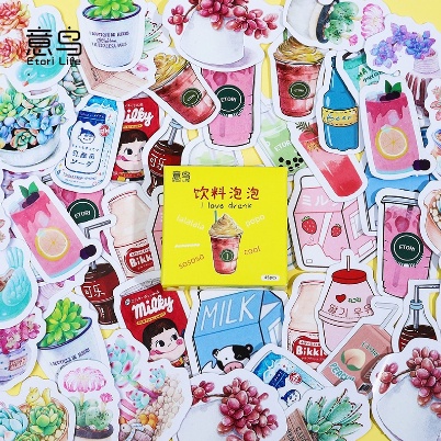 

HI358 Stiker Minuman 45pcs Boba Susu Lucu Untuk Jurnaling