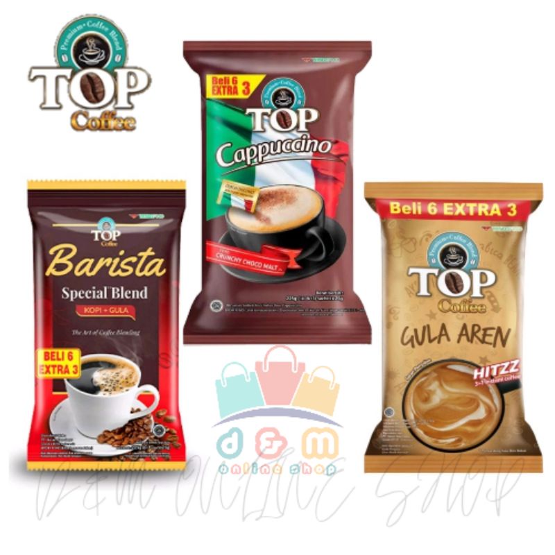 

Top Coffee Barista Special Blend - Top Coffee Gula Aren - Top Coffe Cappuccino Pouch