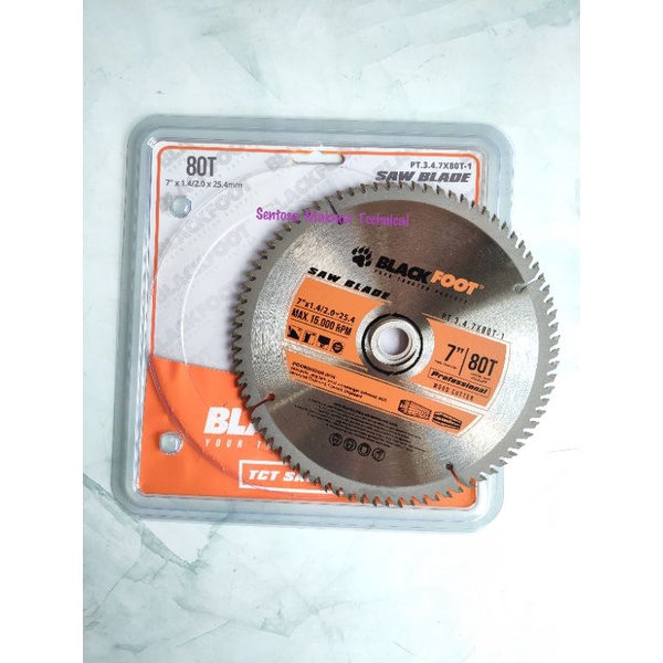 BLACKFOOT 7 x 80 T Mata Circular Saw Gergaji Potong Kayu Wood 7&quot; x 80T