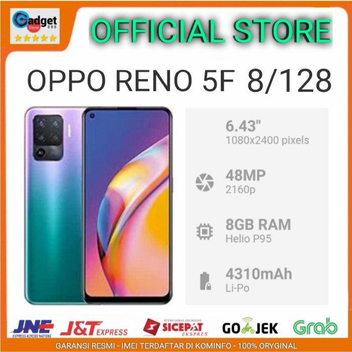 OPPO RENO 5F RENO5 5 F 8/128 8 128 GB GARANSI RESMI OPPO