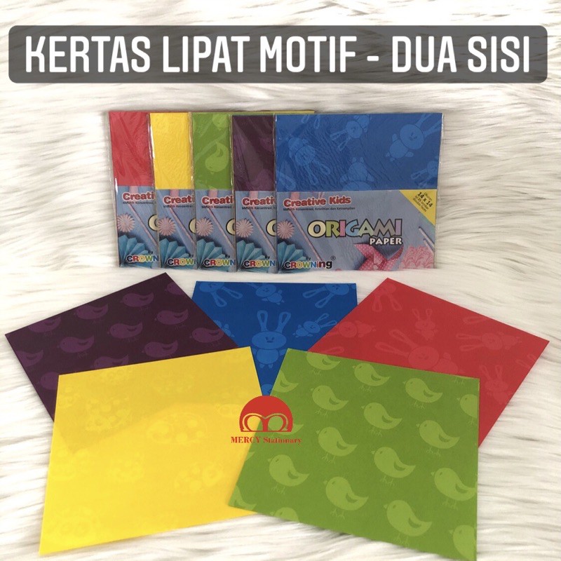 

Kertas Lipat Motif 12x12 - Origami Paper Dua Sisi Single Face Crown