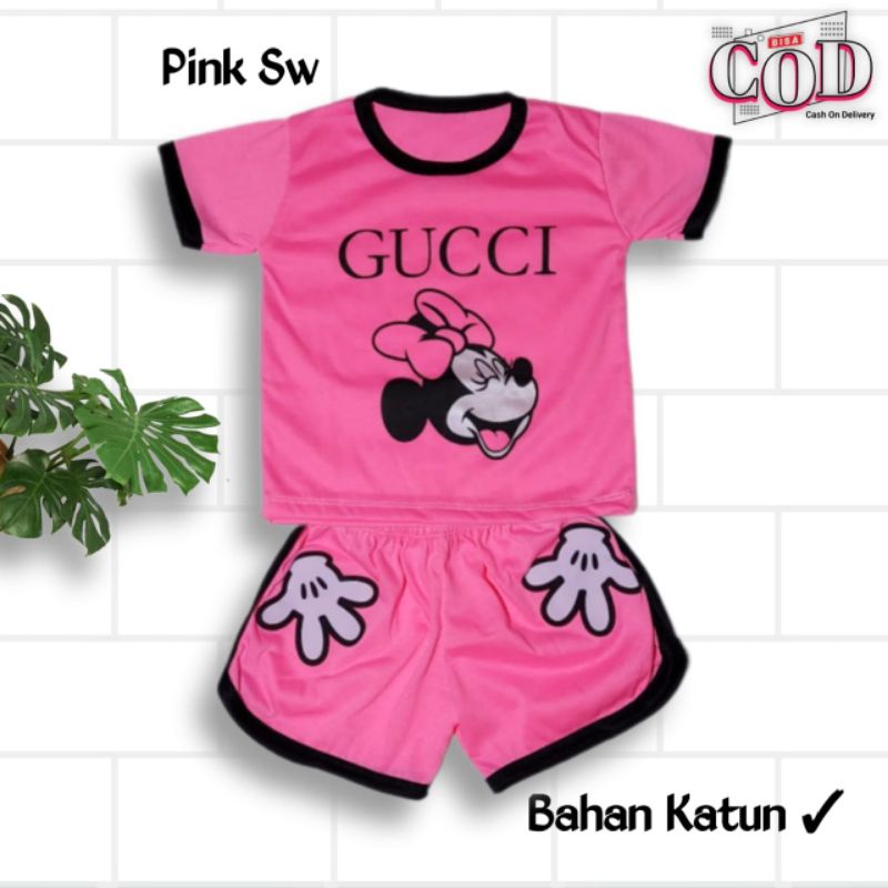 stelan baju anak playset#setelan cupa cups anak#stelan anak balita#GUCCI MICKY size S,M,L,XL,XXL usi
