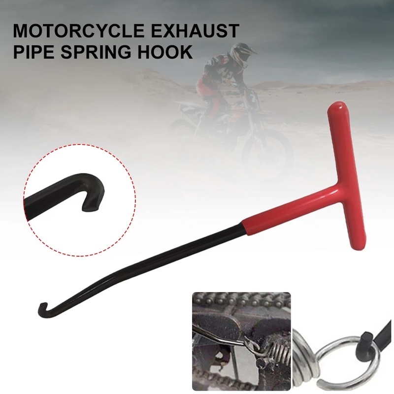 [1Pcs Spring Hook Universal Motorcycle Exhaust Pipe][Spring Hook T-Handle Exhaust Pipe]