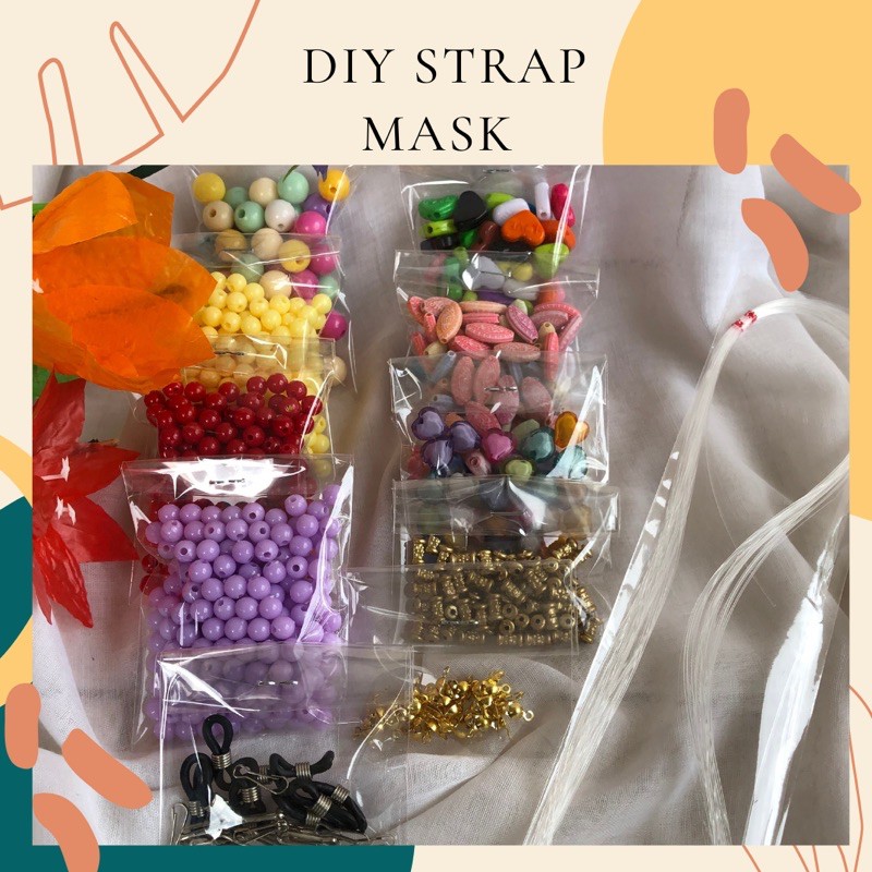 DIY KIT STRAP MASK / DIY MANIK2 LUCU DAN LENGKAP / DIY lanyard
