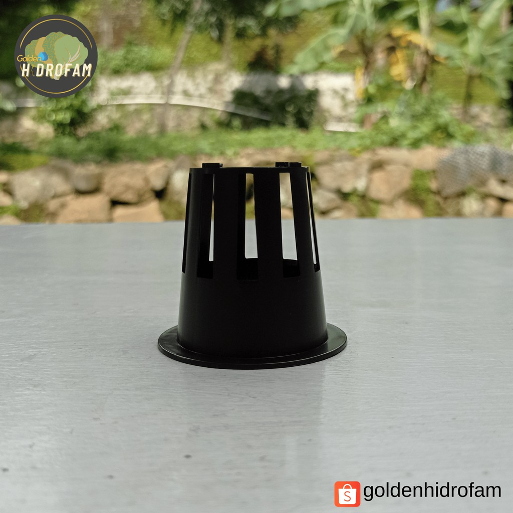 Net pot hidroponik hitam 5 cm  | Netpot | Perlengkapan hidroponik sistem WICK