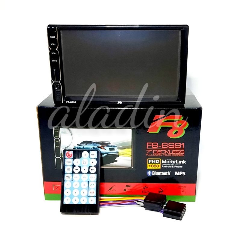 Head Unit Double Din F8-6991 MP5 Deckless Universal 7" MirrorLink