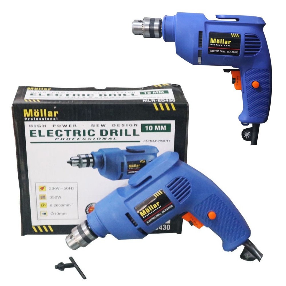 Mollar mesin Bor listrik 10mm bor kayu/tembok/gypsum/almunium