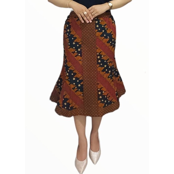 Rok bahan katun pakai lapis 7/8