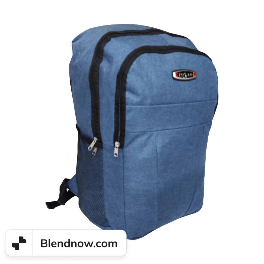 Backpack Polo Casual Pria - Tas Rasel Denim Laki laki Free Raincover