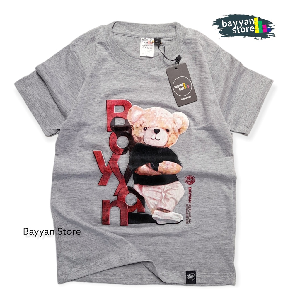 Bayyan Kaos Anak Laki Laki Umur 1-12 Tahun Cotton Baju Distro Anak
